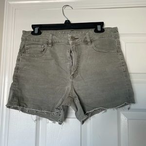 Army green jean short